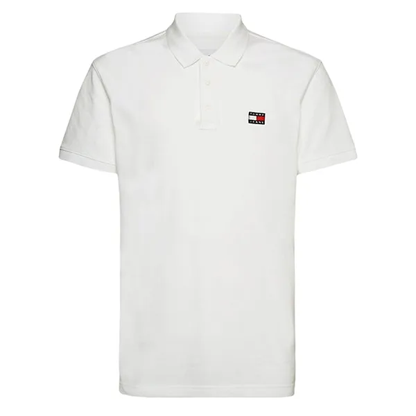 Áo Polo Nam Tommy Hilfiger Sueded Classic Fit Badge DM0DM16224_BIANCO_YBR Màu Trắng Size M