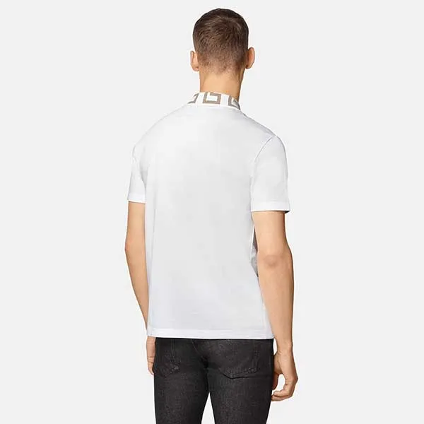 Áo Polo Nam Versace Greca Short-Sleeved A87402-1A06199-1W000 Màu Trắng