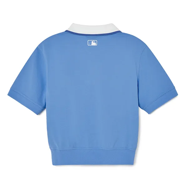 Áo Polo Nữ MLB Crop LA Dodgers 3FPQB0333-07SBS Màu Xanh Blue