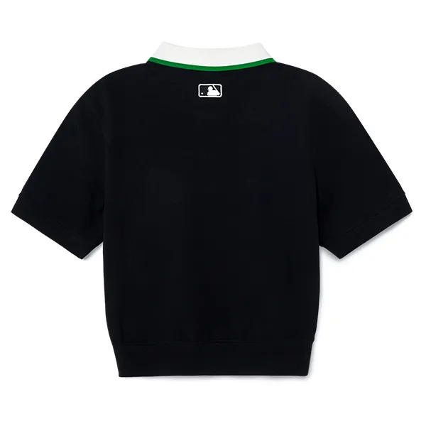 Áo Polo Nữ MLB Crop New York Yankees 3FPQB0333-50BKS Màu Đen Size S