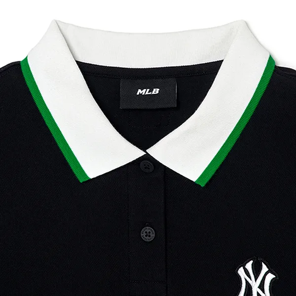 Áo Polo Nữ MLB Crop New York Yankees 3FPQB0333-50BKS Màu Đen Size S