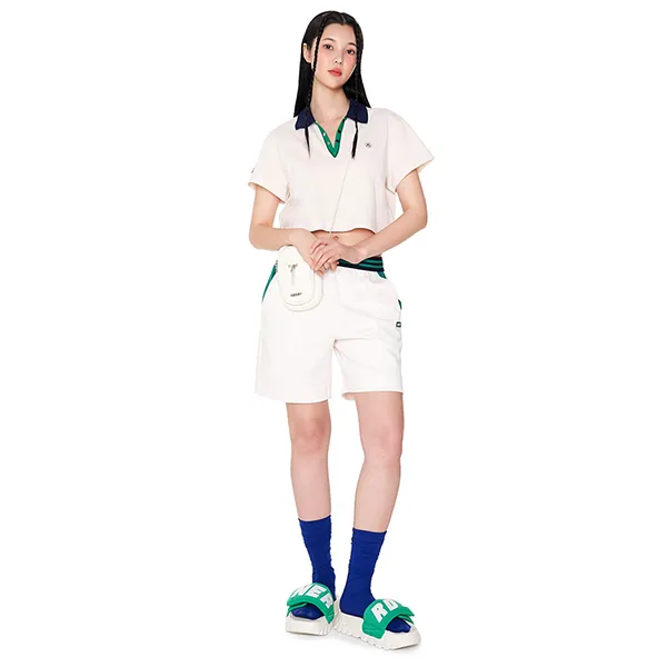 Áo Polo Nữ Nerdy X Montana Pique Croptop Màu Kem - Thời trang - Vua Hàng Hiệu