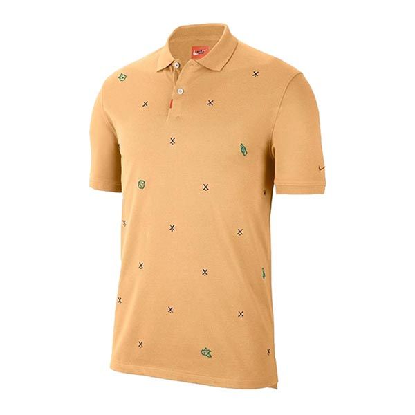 Áo Polo Unisex Nike Jumping Pattern Embroidery Short Sleeve Shirt CI9772 251 Màu Vàng Cam Size M - 3