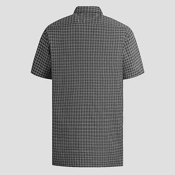 Áo Sơ Mi Nam Burberry Cộc Tay Dark Grey Ip Check Màu Xám Size XS