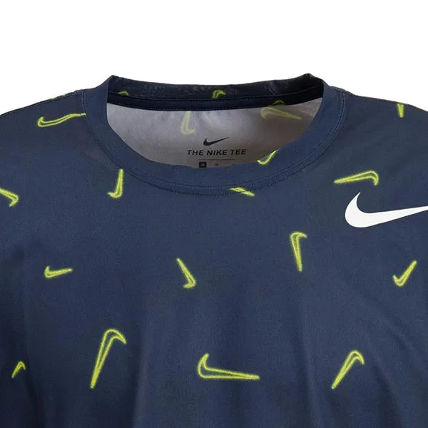Áo Thun Nam Nike Men's Short Sleeve Dri-Fit Printed Training Tshirt DD6905-451 Màu Xanh Navy Size M