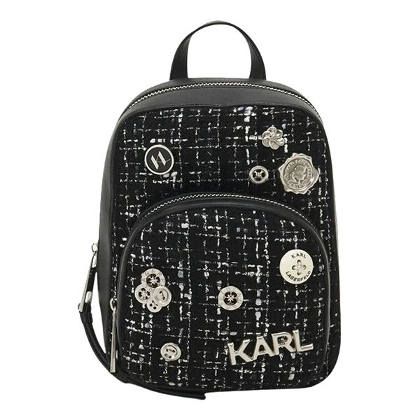 Balo Nữ Karl Lagerfeld Wool Backpack Màu Đen - 1