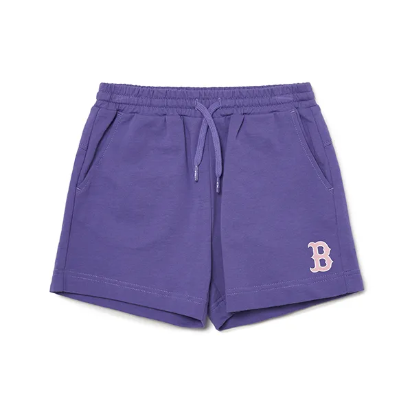 Bộ Quần Áo Cộc Tay Trẻ Em MLB Boston Red Sox 7FS1B0233-43VOS Màu Trắng Tím