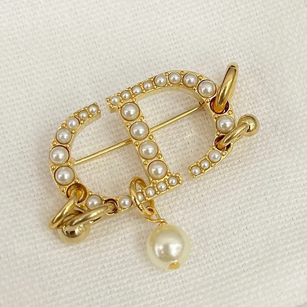 Cài Áo Dior CD Clair D Lune Brooch Màu Vàng
