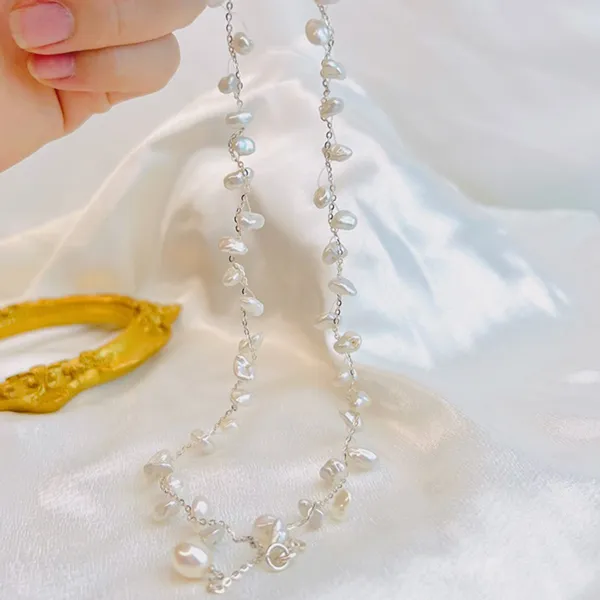 Dây Chuyền Nữ Minh Hà Pearl Jewelry Dạng Chuỗi Ngọc Trai Màu Trắng