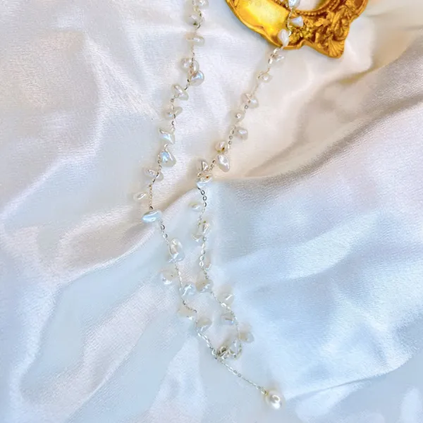 Dây Chuyền Nữ Minh Hà Pearl Jewelry Dạng Chuỗi Ngọc Trai Màu Trắng