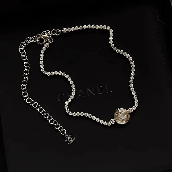 Dây Chuyền Nữ Chanel CC Choker Màu Vàng Bạc - Trang sức - Vua Hàng Hiệu