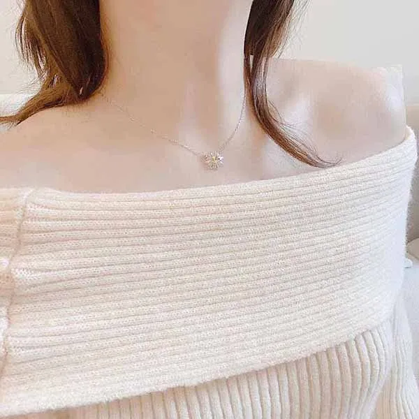 Dây Chuyền Swarovski Sunshine Cúc Họa Mi 5459594 Màu Bạc Vàng
