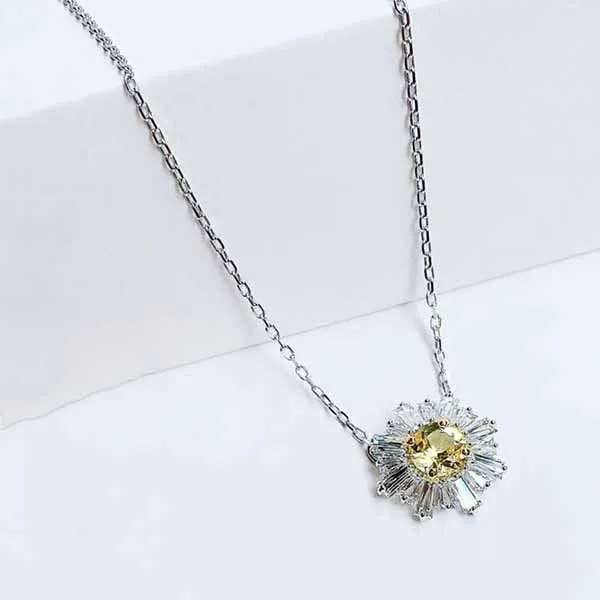 Dây Chuyền Swarovski Sunshine Cúc Họa Mi 5459594 Màu Bạc Vàng