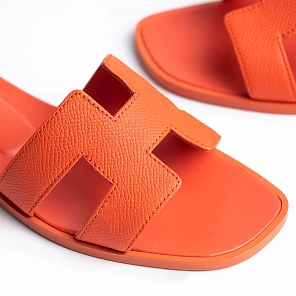 Dép Hermès Oran Sandal Màu Cam Size 38