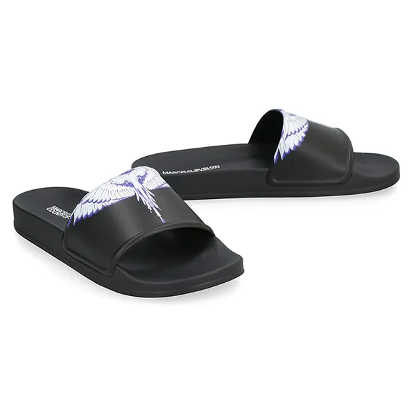 Dép Marcelo Burlon County Of Milan Icon Wings Rubber Slides CMIC001C99PLA001_1001 Màu Đen Size 41 - Dép - Vua Hàng Hiệu