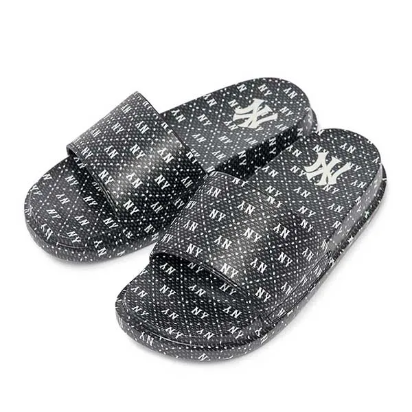 Dép MLB Chunky Mound Diamond Monogram New York Yankees 3ALPCDM33-50BKS Màu Đen Size 260