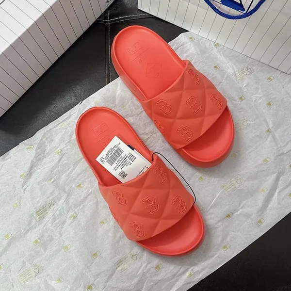 Dép MLB Slide Logo Màu Đỏ Size 240