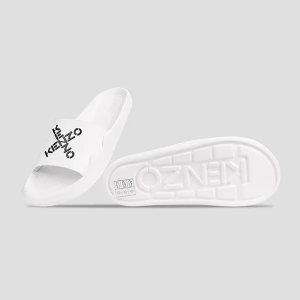 Dép Nam Kenzo Logo slides FC55MU108P61-01 Màu Trắng Size 41