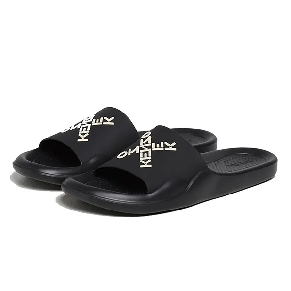 Dép Nam Kenzo Logo slides FC55MU108P61-99 Màu Đen Size 41