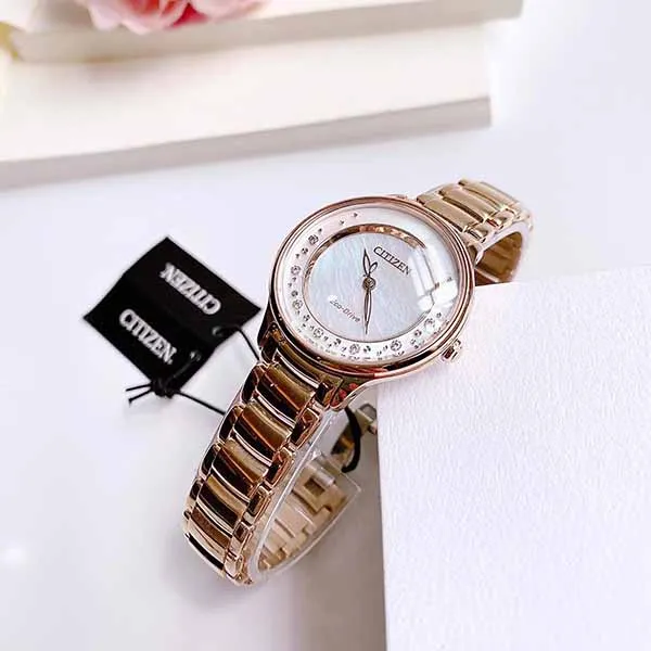 Đồng Hồ Nữ Citizen Eco-Drive EM0382-86D Màu Vàng Hồng - Đồng hồ - Vua Hàng Hiệu