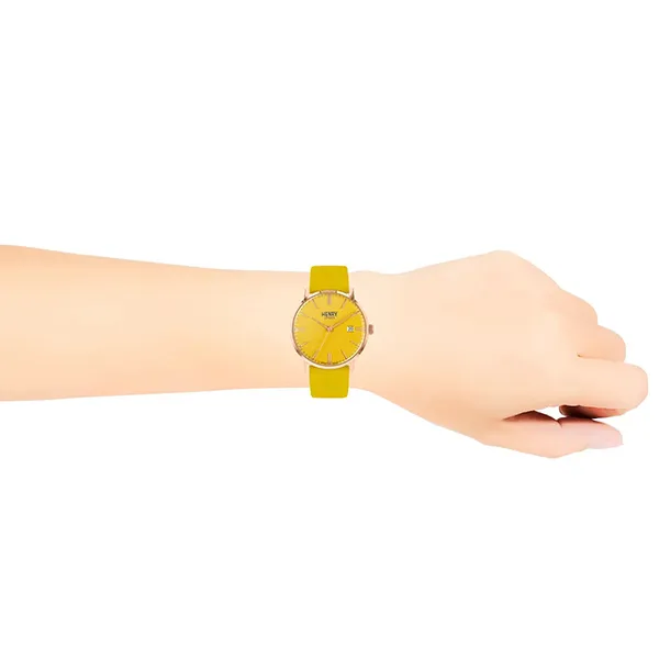 Đồng Hồ Unisex Henry London HL40-S-0364 Màu Vàng