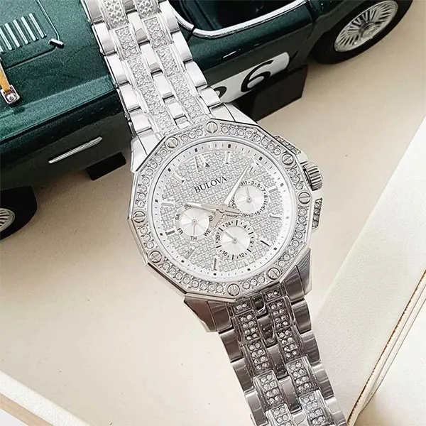 Đồng Hồ Nam Bulova Crystal Octava Chronograph 96C134 Màu Bạc - Đồng hồ - Vua Hàng Hiệu