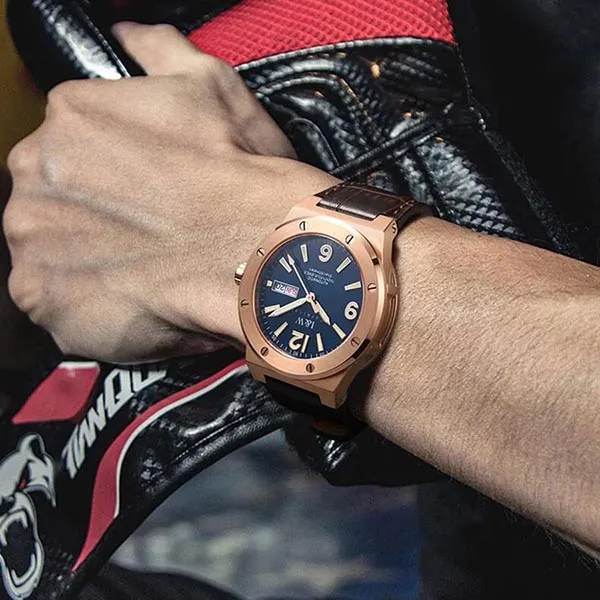 Đồng Hồ Nam I&W Carnival 589G1 Automatic Màu Vàng Hồng