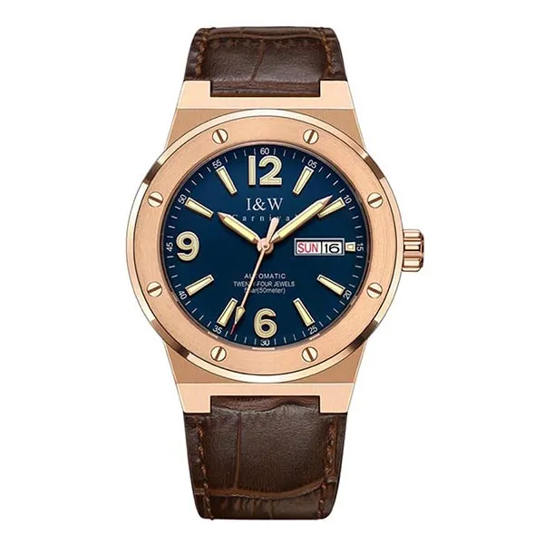 Đồng Hồ Nam I&W Carnival 589G1 Automatic Màu Vàng Hồng