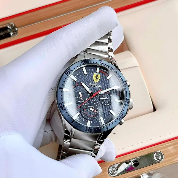 Đồng Hồ Nam Ferrari Pista Dual Track Multifunction Dial Quartz 0830855 Màu Xanh Bạc - Đồng hồ - Vua Hàng Hiệu