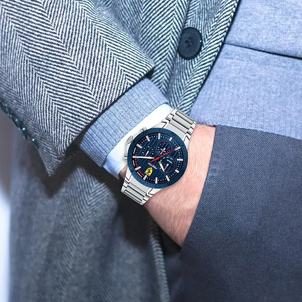 Đồng Hồ Nam Ferrari Pista Dual Track Multifunction Dial Quartz 0830855 Màu Xanh Bạc - Đồng hồ - Vua Hàng Hiệu