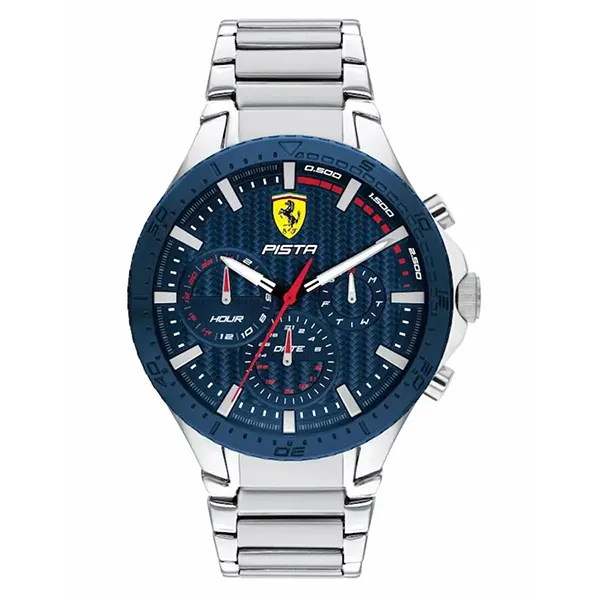 Đồng Hồ Nam Ferrari Pista Dual Track Multifunction Dial Quartz 0830855 Màu Xanh Bạc - Đồng hồ - Vua Hàng Hiệu