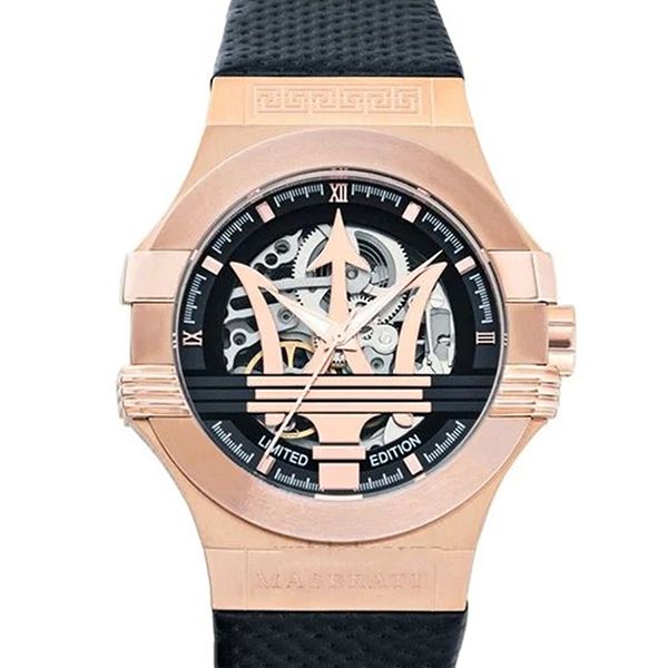 Đồng Hồ Nam Maserati Potenza Limited Leather Men's Watch R8821108025 Màu Đen - 4