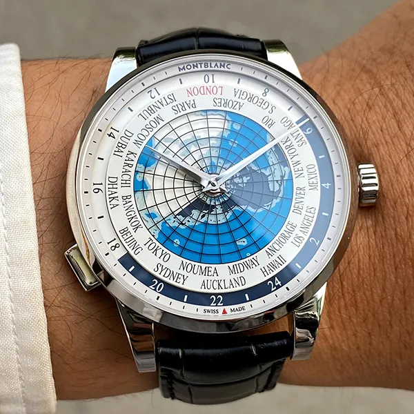 Đồng Hồ Nam Montblanc Heritage Spirit Orbis Terrarum World Map 112308 Màu Đen Bạc