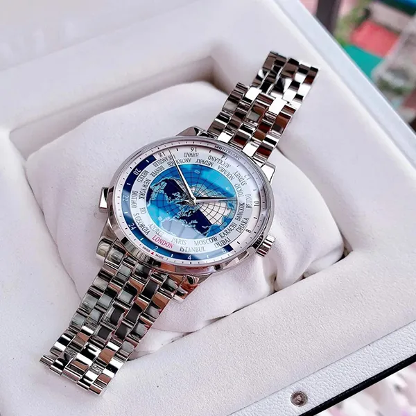 Đồng Hồ Nam Montblanc Worldtimer 112309 Màu Bạc - Đồng hồ - Vua Hàng Hiệu