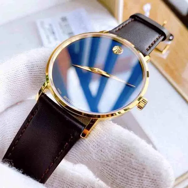 Đồng Hồ Nam Movado 0607316 Museum Quartz Blue Dial Màu Xanh Đen