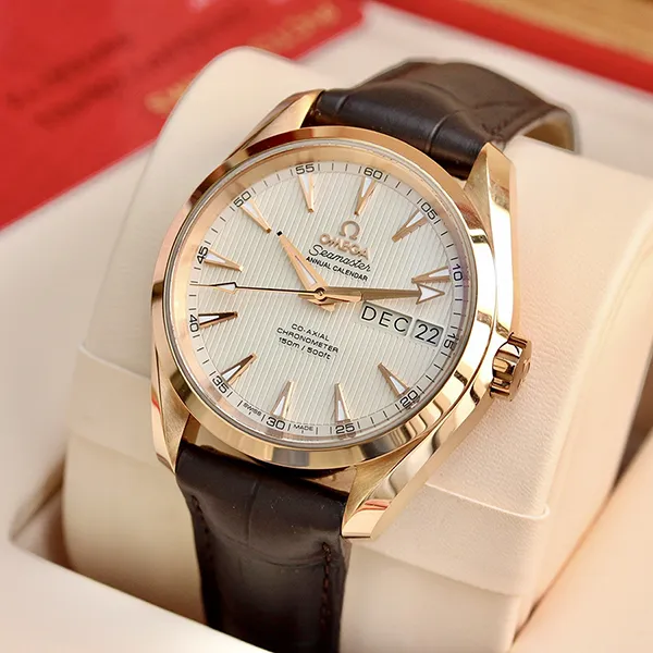 Đồng Hồ Nam Omega Aqua Terra 231.53.39.22.02.001 Co‑Axial 38.5mm Màu Nâu Vàng