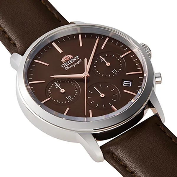 Đồng Hồ Nam Orient Chronograph RA-KV0304Y Màu Nâu