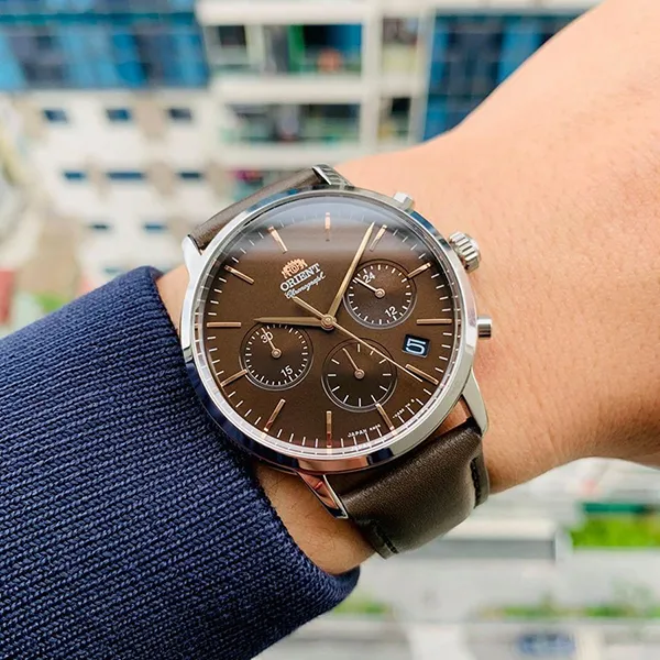 Đồng Hồ Nam Orient Chronograph RA-KV0304Y Màu Nâu