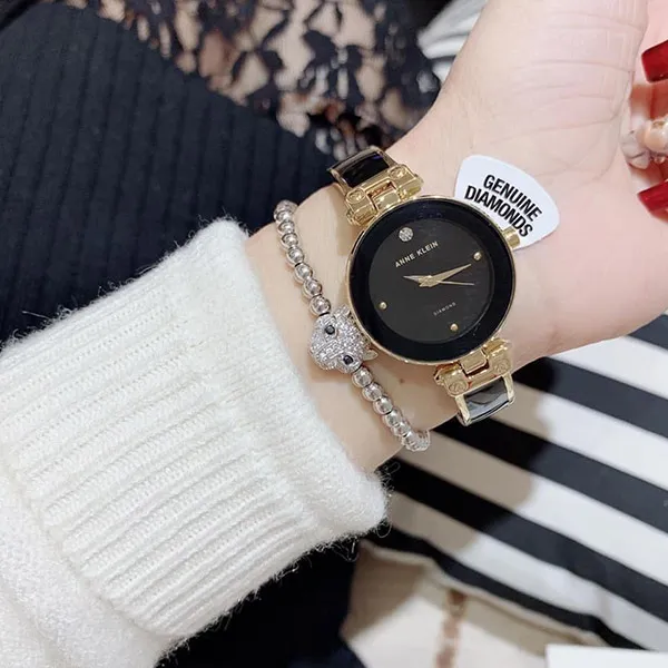 Đồng Hồ Nữ Anne Klein 1980BKGB Kiềng Lắc Màu Đen Vàng - Đồng hồ - Vua Hàng Hiệu