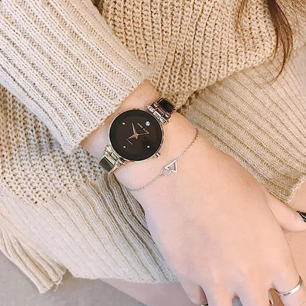 Đồng Hồ Nữ Anne Klein 1980BKGB Kiềng Lắc Màu Đen Vàng - Đồng hồ - Vua Hàng Hiệu