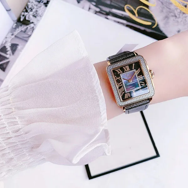 Đồng Hồ Nữ Gevril GV2 Padova Diamond 12307 Màu Đen Vàng