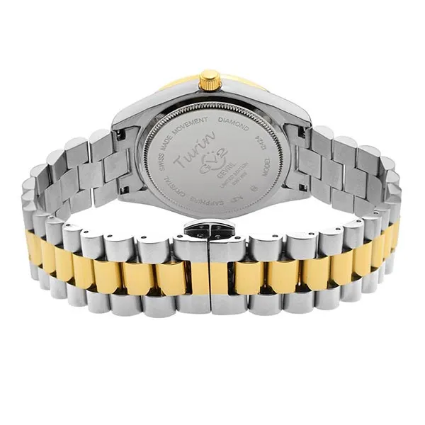 Đồng Hồ Nữ Gevril GV2 Turin Diamond 12424B Màu Demi (Vàng-Bạc)
