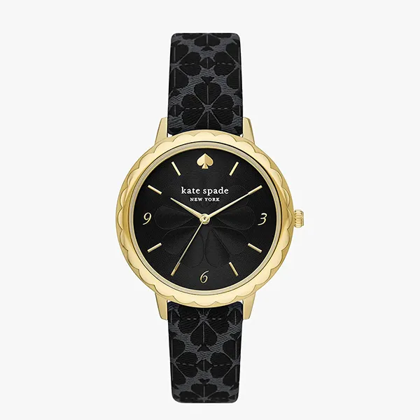 Đồng Hồ Nữ Kate Spade Morningside Black Spade Flower Jacquard Watch KSW1725 Màu Đen - Đồng hồ - Vua Hàng Hiệu