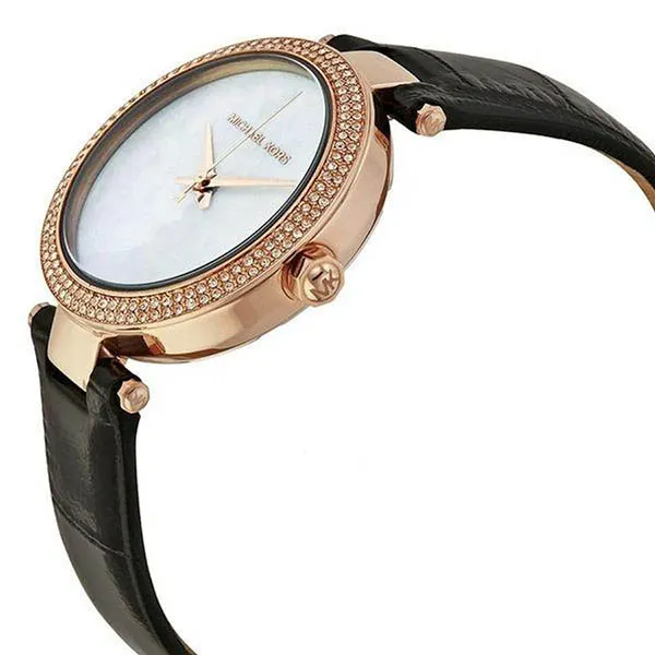 Đồng Hồ Nữ Michael Kors MK2591 Dây Da Màu Đen