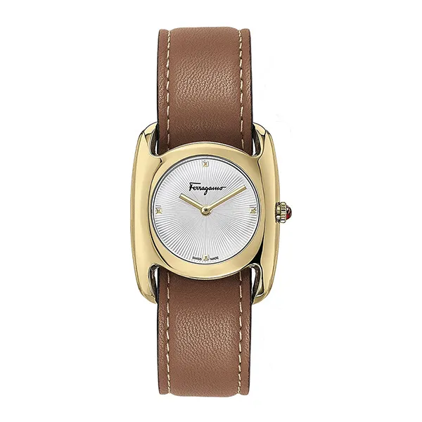 Đồng Hồ Nữ Salvatore Ferragamo Vara Leather Watch SFEL00319 Màu Nâu - Đồng hồ - Vua Hàng Hiệu