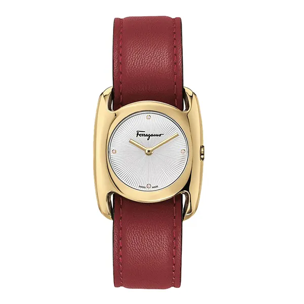 Đồng Hồ Nữ Salvatore Ferragamo Vara Leather Watch SFEL00419 Màu Đỏ