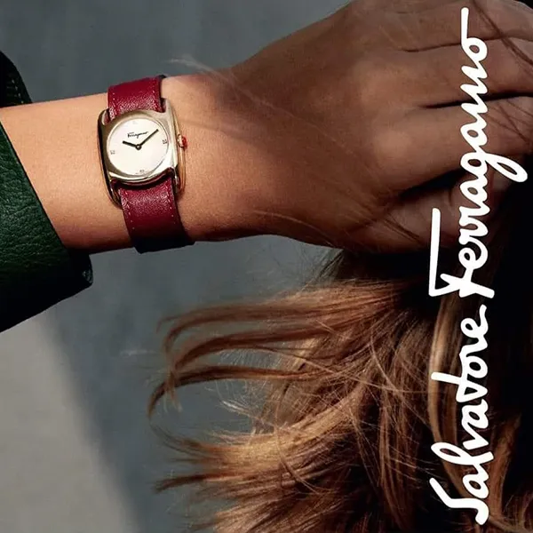Đồng Hồ Nữ Salvatore Ferragamo Vara Leather Watch SFEL00419 Màu Đỏ