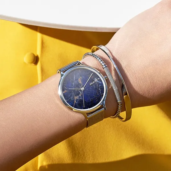 Đồng Hồ Nữ Skagen Anita Watch SKW2718 Màu Bạc Mặt Xanh