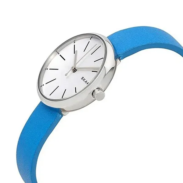 Đồng Hồ Nữ Skagen Quartz Blue Leather Watch SKW2597 Màu Xanh Blue - Đồng hồ - Vua Hàng Hiệu