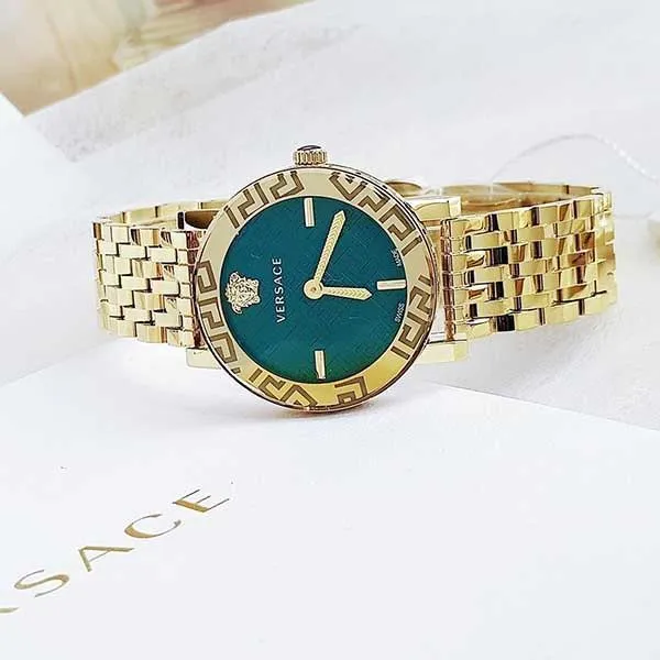 Đồng Hồ Nữ Versace Greca Glass Goldtone Stainless Steel Bracelet Watch Màu Vàng - Đồng hồ - Vua Hàng Hiệu
